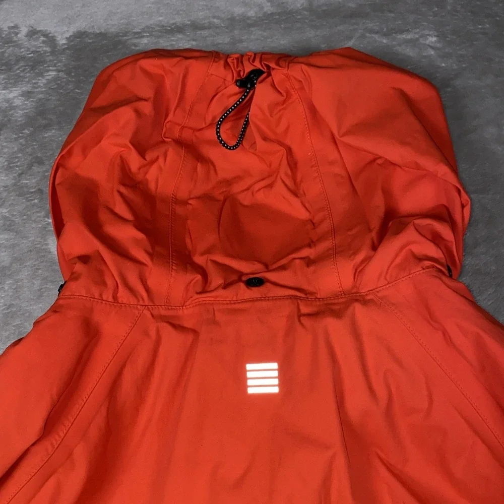 Lands End The Squall Mens XL Orange Blue Water Windproof Quilted  Lined Parka